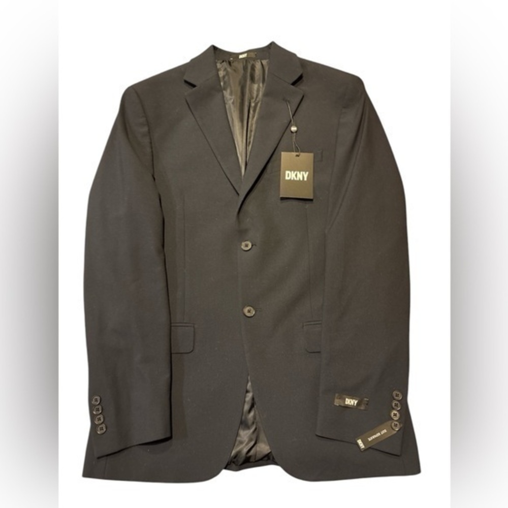 DKNY Modern Fit Jacket High Performance Navy Suit Jacket - 38R